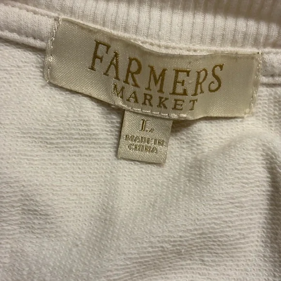 Cream Crochet Lace Patch Sweatshirt - Picture 8 of 12